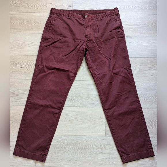 Crimson Brooks Brothers 40x32 Red Fleece Chinos - Picture 2 of 4